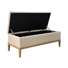 Astynn Oak Wood Storage Ottoman Bench